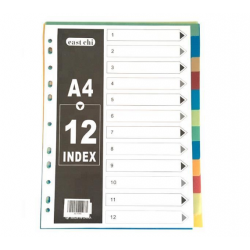 Διαχωριστικά πλαστικά Α4, 1-12 θέματα Διαχωριστικά πλαστικά Α4, 1-12 θέματα